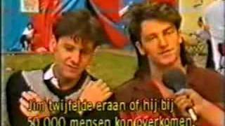 Bono and Jim Kerr joint interview 1983 Werchter [upl. by Juli]