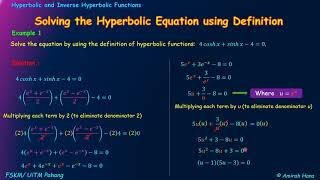 Solving Hyperbolic Equation using Definition [upl. by Netty]