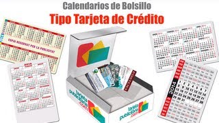 Calendarios de bolsillo Tipo tarjeta de Crédito [upl. by Yrahca]