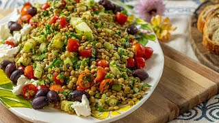 Loaded Lentil Salad GreekStyle [upl. by Atipul]