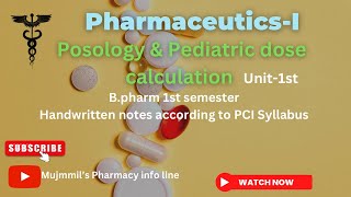 Posology complete I Pharmaceutics ch4 Unit1  Bpharm 1st semester pharmaceutics [upl. by Idnil]