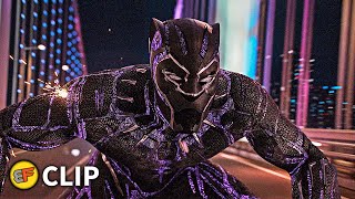 Black Panther vs Ulysses Klaue  Busan Car Chase Scene  Black Panther 2018 IMAX Movie Clip HD 4K [upl. by Ogren]