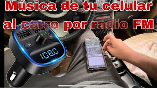 Transmisor Bluetooth Fm Para Auto  Como tener música en TU AUTO sin auxiliar ESTEREO SIN BLUETOOTH [upl. by Eiduam]