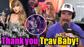 OMG Taylor Swift thanks Boyfriend Travis Kelce in 2024 MTV VMAs acceptance speech [upl. by Edva731]