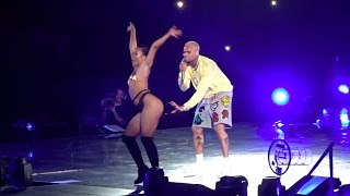 Chris Brown performs quotPrivacyquot live Party Tour 2017 [upl. by Ahsaekal685]