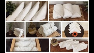 10 Ideas How to Fold a Towel Like Hotel amp Spa [upl. by Aicertap]