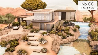 The Sims 4 Desert Luxe House  No CC  Stop Motion Speedbuild [upl. by Annehsat]