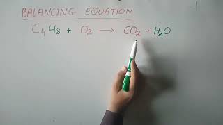 balancing chemical equation C4H8O2CO2H2O [upl. by Etnoval]