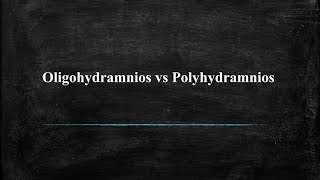 Oligohydramnios vs Polyhydramnios [upl. by Emiline]