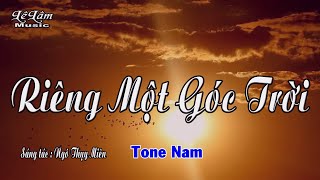 Karaoke  RIÊNG MỘT GÓC TRỜI Tone Nam  Lê Lâm Music [upl. by Kathie547]