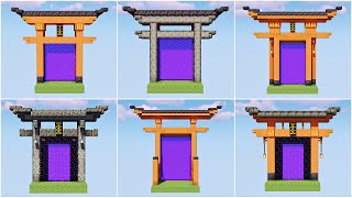 Torii Gate Nether Portals  Minecraft Tutorial [upl. by Gnoc352]