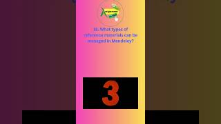 What types of reference materials can be managed in Mendeley ytshorts Mendeley [upl. by Marras]