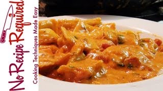 Cheese Ravioli with Creamy Marinara  NoRecipeRequiredcom [upl. by Castle]