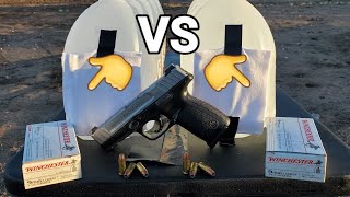 9mm winchester white box jhp 115 grain vs 147 grain sampw sd9ve [upl. by Ahsiad263]