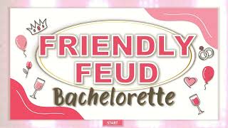 Wedding Games  Bachelorette Feud Trivia Games  Bachelorette Party Game  Bridal Feud Game [upl. by Leirol304]