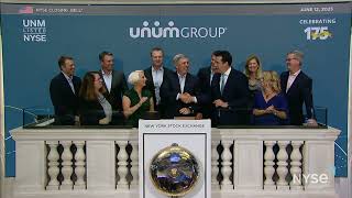 Unum Group NYSE UNM Rings The Closing Bell [upl. by Ayatnwahs746]