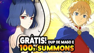 100x SUMMONS GRÁTIS  DUP DE MAGO VERSÁTIL NÃO PERCA 1º ANIVERSÁRIO BLACK CLOVER MOBILE [upl. by Eiryk]