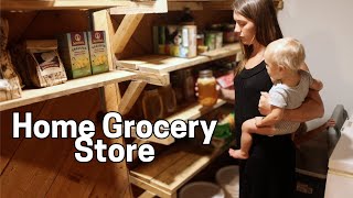 WE BUILT OUR OWN HOME GROCERY STORE Large Prepper Pantry Tour [upl. by Namrehs318]