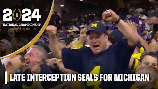 LATE INTERCEPTION puts Michigan EVEN CLOSER to the National Championship 🏆  ESPN College Football [upl. by Erolyat515]