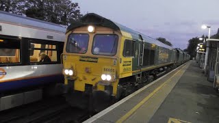 Evening Freight Trains  Wandsworth Road Station  27th September 2019 [upl. by Enelaj832]