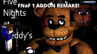 NOVO ADDON DE FNaF  FNaF 1 v2 Parte 1 e 2 WIP por Dany Fox  Minecraft Bedrock [upl. by Danby]