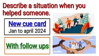 describe a situation when you helped someone new cue cardnewcuecards RamanIELTS [upl. by Russ]