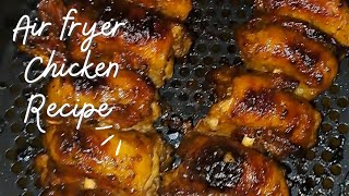 Air fryer chicken  Air fryer chicken thighs  Sticky Air fryer chickengugulethuzubane2444 [upl. by Gibe]