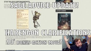 Sage Advice UpdateOfficial Harengon Rules Clarifications  Nerd Immersion [upl. by Springer]