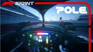 F1 VISOR CAM  ROOKIE OSCAR PIASTRIS MAIDEN POLE POSITION  QATAR SPRINT POLE 2023 assettocorsa [upl. by Brotherson]