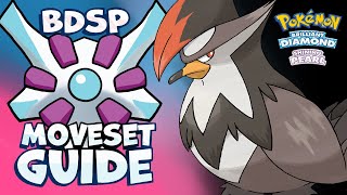 How to use STARAPTOR STARAPTOR Moveset Guide Pokemon Brilliant Diamond and Shining Pearl [upl. by Damarra]