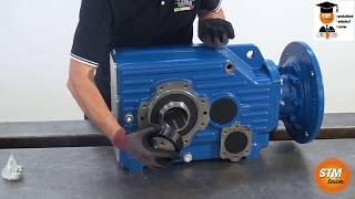 ASSEMBLING STM TEAM BEVEL HELICAL GEARBOXES WITH INPUT MOTOR FLANGE AND QUICK LOCKING DEVICE [upl. by Beacham564]