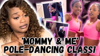 Mommy amp Me poledancing class video footage goes viral [upl. by Alema497]