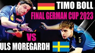 TIMO BOLL VS TRULS MOREGARD  FINAL GERMAN CUP 2023 [upl. by Annaeoj]