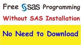 SAS Programming without Installation  Free SAS coding Practice  SAS Studio [upl. by Suravaj95]