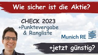 Münchener Rück Aktienanalyse – Update 2023 Wie sicher ist die Aktie günstig bewertet [upl. by Farron]