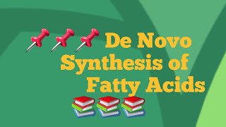 De Novo Synthesis of Fatty Acids fattyacidsynthesis fattyacids lipidmetabolism fattyacid [upl. by Eloci895]