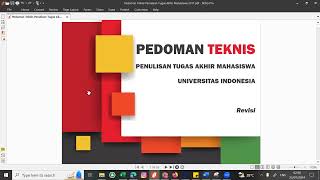 Tutorial Singkat Pedoman Penulisan Tugas Akhir Universitas Indonesia Sesuai SK Rektor 2017Part1 [upl. by Zurheide]