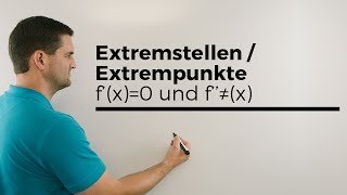 ExtremstellenExtrempunkte Teil 1 1Ableitung0 und f´´x ungleich 0  Mathe by Daniel Jung [upl. by Aznofla]