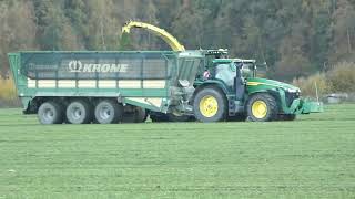 Silage 2022  John Deere 9600i forager in grass silage [upl. by Anirual]