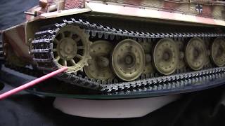 116th scale RC Taigen Late production tiger I tank model rebuilt part 2 of 3 [upl. by Enilec]