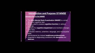 PLAB 2 Preparation Tips Short Introduction And Purpose Of MMSE plab2 osceprep ukmla [upl. by Pru71]