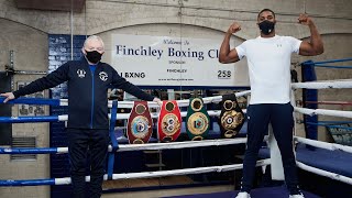 ANTHONY JOSHUA FIRST TRAINER at Finchley ABC HES STILL THE SAME AJ [upl. by Hamo]