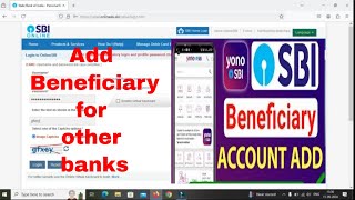 How to add beneficiary to sbi netbanking for other banks SBI Yono beneficiary add kaise kare [upl. by Ahterahs491]