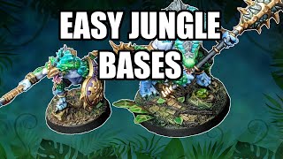 Making jungle bases for your warhammer army [upl. by Meekah443]