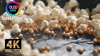 Popcorn Screensaver  10 Hours  4K  OLED Safe [upl. by Nnairb826]