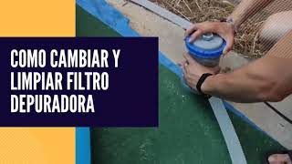 Cómo cambiar yo limpiar el filtro de depuradora piscina desmontable  BRICOS JUNA [upl. by Millan]