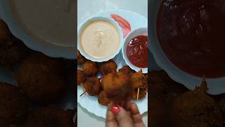 Crispy Mushroom Makhaana Pakode Recipe😋✨ shorts mushroom food recipe [upl. by Nednyl]