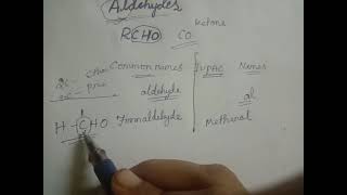 Aldehydes common names and IUPAC names of Aldehydes ExMethanal Ethanal Propanal Butanal [upl. by Yragerg]