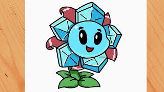 How to draw Frost Bonnet PVZ Plants vs Zombies 2 [upl. by Aihcsrop]