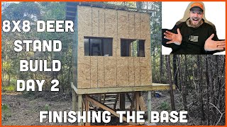 8x8 Deer Stand Build Day 2  Finishing the Base [upl. by Rachael]